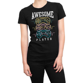 Awesome Player 3 Controls Design Organic Womens T-Shirt