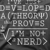 
              I have Just Developed A Theory That Proves I am Not A Nerd Organic Womens T-Shirt
            