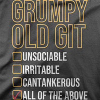 
              Grumpy Old Git Funny Check List Options Organic Womens T-Shirt
            