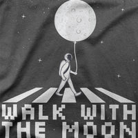 
              Astronaut Walk With The Moon Zebra Cross Design Organic Womens T-Shirt
            