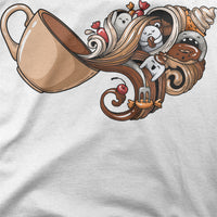 
              Coffee With Cream Doghnuts And Sweet Design Organic Womens T-Shirt
            