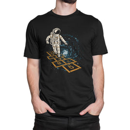Hopscotch Astronaut Design Organic Mens T-Shirt