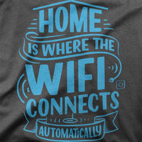 
              Home Is Where WIFI Connects Automatically Organic Mens T-Shirt
            