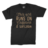 
              This Girl Runs On Caffeine & Sarcasm Organic Mens T-Shirt
            