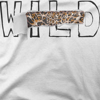 
              Wild Leapord Print Tear Design Organic Womens T-Shirt
            