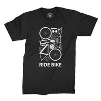 
              Ride Bike Cycle Parts Design Organic Mens T-Shirt
            
