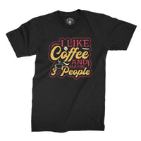 
              I like Coffee And Maybe 3 People Red And Yellow Design Organic Mens T-Shirt
            