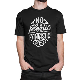 No Plastic Fantastic Vegan Friendly Organic Mens T-Shirt