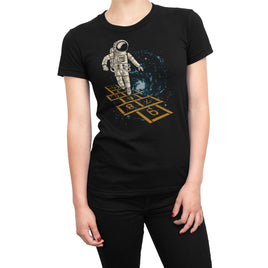 Hopscotch Astronaut Design Organic Womens T-Shirt