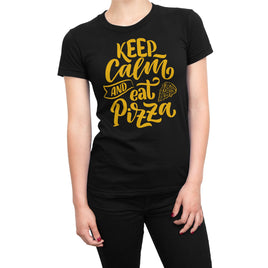 Keep Calm And Eat Pizza Organic Womens T-Shirt