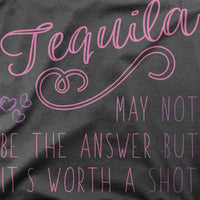 
              Tequila May Not Be The Answer But Its Worth A Shot Organic Womens T-Shirt
            
