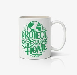 Protect Our Home Green Earth Design Ceramic Mug