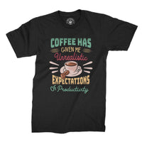 
              Coffee Has Given Me Unrealistic Expectations Of Productivity Organic Mens T-Shirt
            