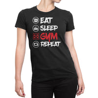 
              Eat Sleep Gym Repeat Organic Womens T-Shirt
            