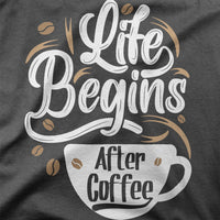
              Life Begins After Coffee Organic Womens T-Shirt
            