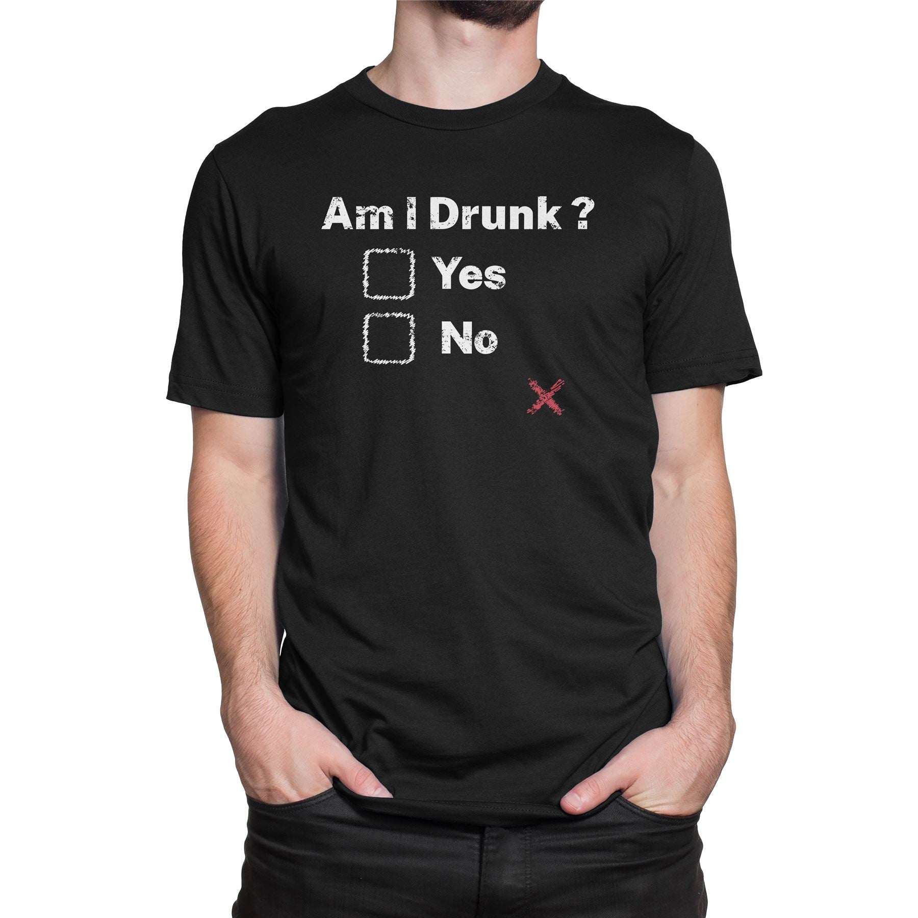 Am I Drunk Funny Yes No Organic Mens T-Shirt|