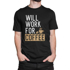 Will Work For Coffee Organic Mens T-Shirt