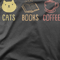 
              Cats Books Coffee Organic Mens T-Shirt
            