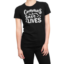 Comma Saves Lives Organic Womens T-Shirt