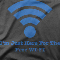 
              I'm Just Here For The Free WI-FI Organic Mens T-Shirt
            
