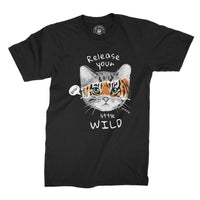 
              Release Your Little Wild Cat Design Organic Mens T-Shirt
            