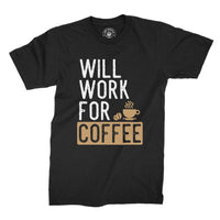 
              Will Work For Coffee Organic Mens T-Shirt
            