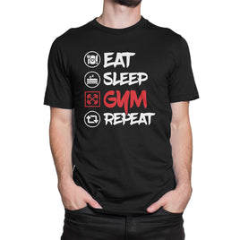 Eat Sleep Gym Repeat Organic Mens T-Shirt