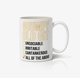 Grumpy Old Git Funny Check List Options Ceramic Mug