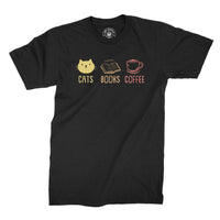 
              Cats Books Coffee Organic Mens T-Shirt
            