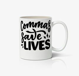Comma Saves Lives Ceramic Mug
