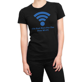 Im Just Here For The Free WI-FI Organic Womens T-Shirt