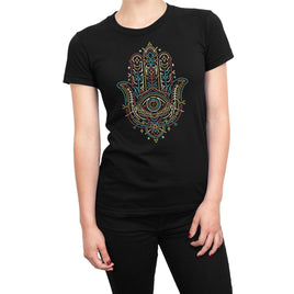 Hand Of Fatima Design Organic Womens T-Shirt
