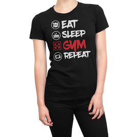 Eat Sleep Gym Repeat Organic Womens T-Shirt