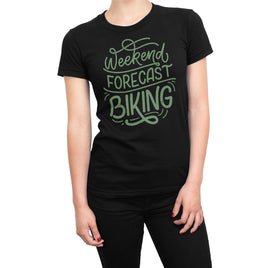 Weekend Forecast Biking Organic Womens T-Shirt