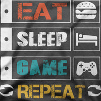 
              Eat Sleep Game Repeat Organic Mens T-Shirt
            
