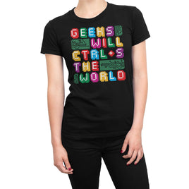 Geeks Will Ctrl + S Save The World Organic Womens T-Shirt