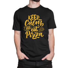 Keep Calm And Eat Pizza Organic Mens T-Shirt