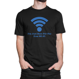 I'm Just Here For The Free WI-FI Organic Mens T-Shirt