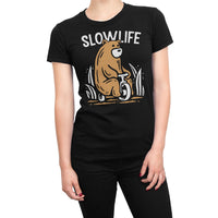 
              Slow Life Sloth Design Organic Womens T-Shirt
            