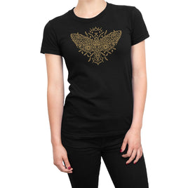 Yellow Moth Illustration Organic Womens T-Shirt