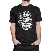 
              Life Begins After Coffee Organic Mens T-Shirt
            