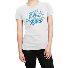Give Me Some Space Rocket Design Organic Womens T-Shirt