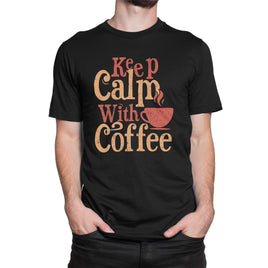 Keep Calm With Coffee Organic Mens T-Shirt