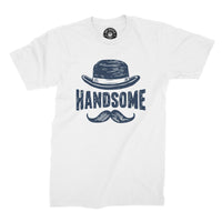 
              Handsome Hipster Hat Moustache Design Organic Mens T-Shirt
            